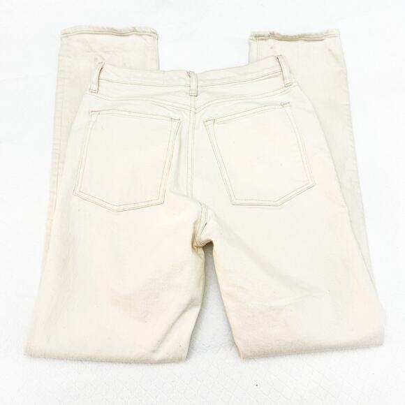 Imogene and Willie Sophie Straight Leg Cream Denim Jeans Size 30 - Picture 5 of 9
